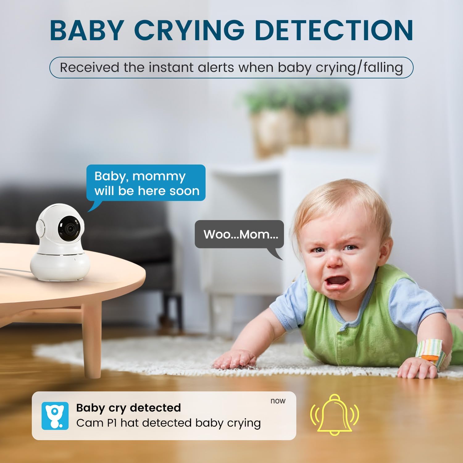Babyfoon Camera | 360 Graden Nachtzicht Met 2-Weg Audio Indoor Camera