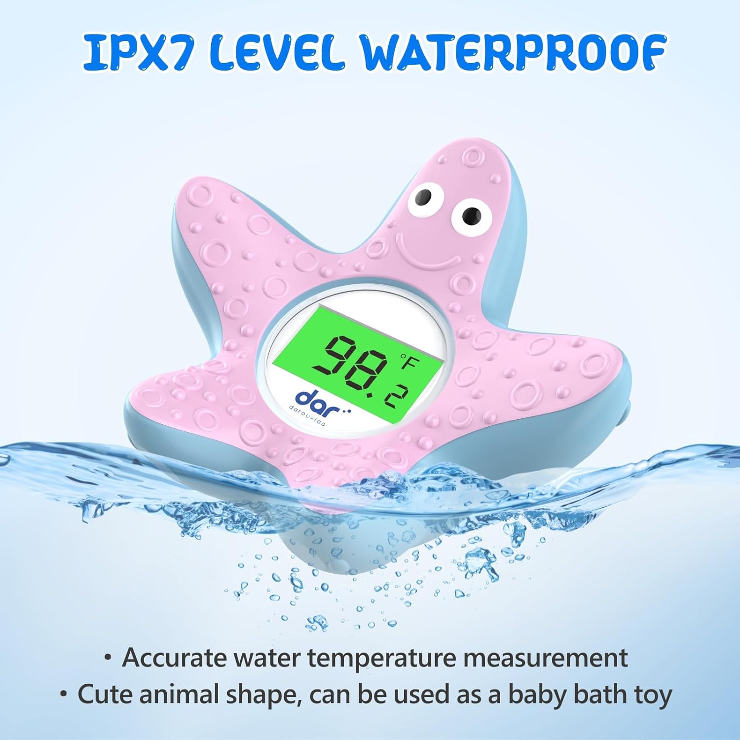 Baby badthermometer digitaal|Waterthermometer met 3 kleuren display en veiligheidswaarschuwing