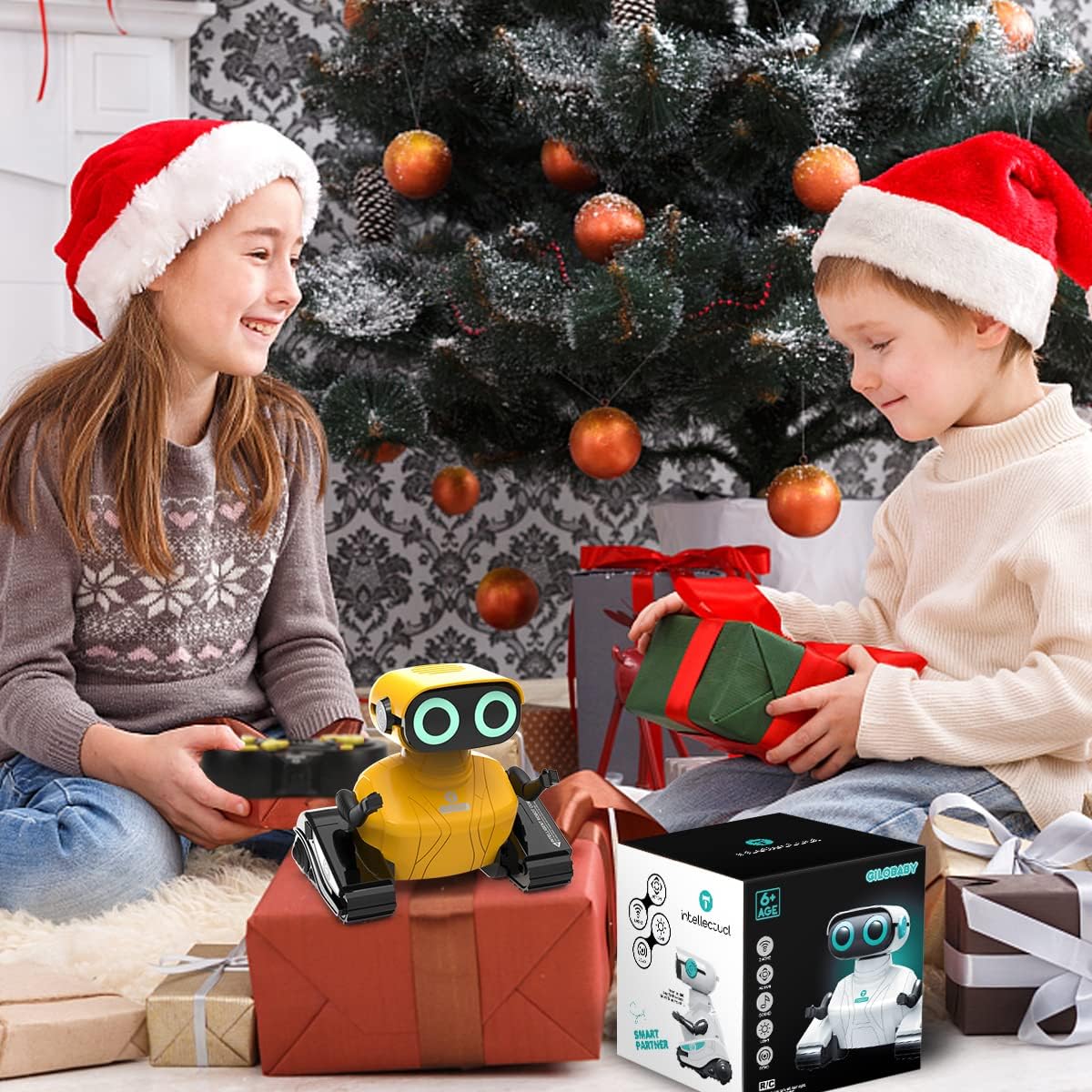 RC robot speelgoed | afstandsbediening LED ogen muziek & dans cadeau 3+ jaar