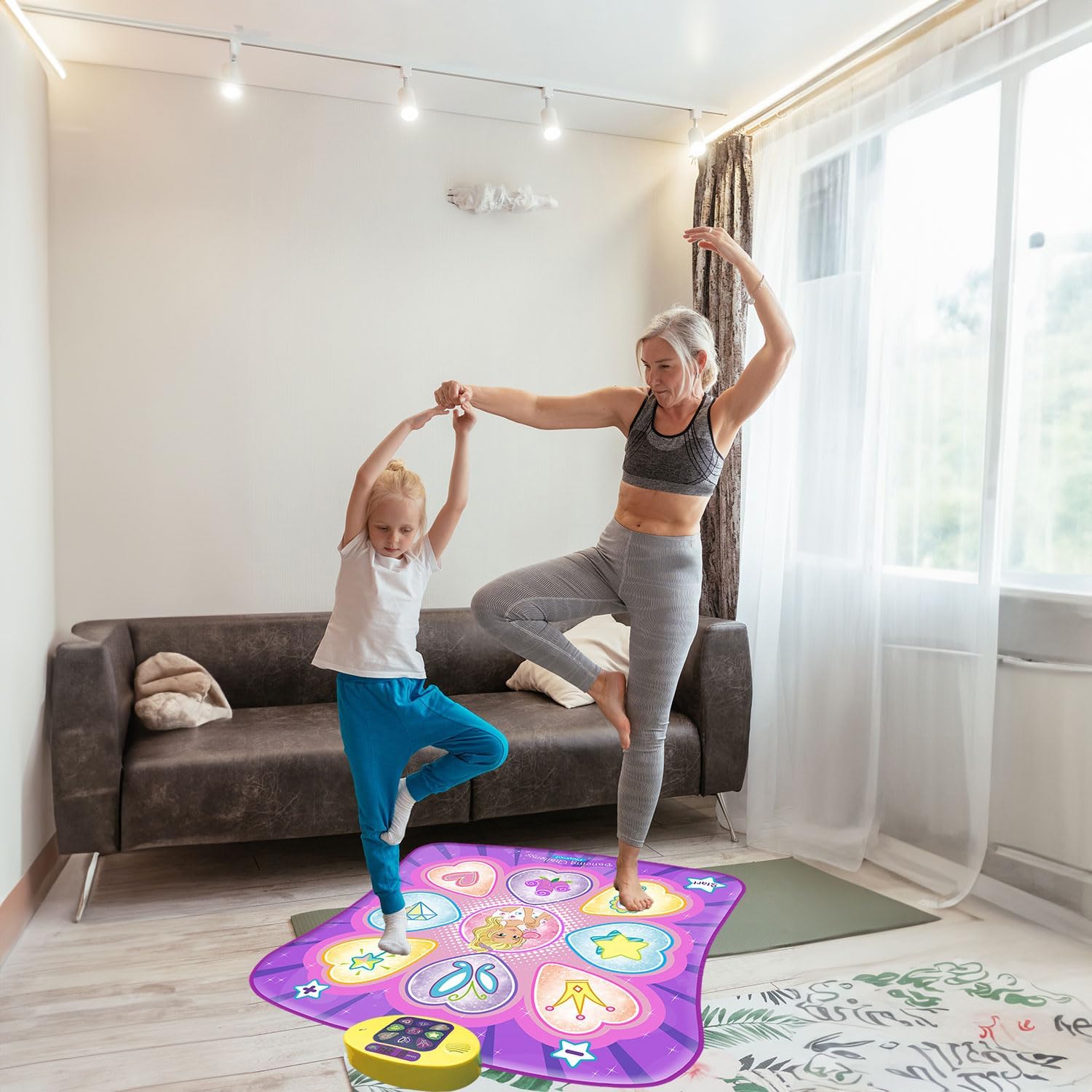 Dansmat spel | Muziek ritme mat met LED en 3 niveaus voor kinderen