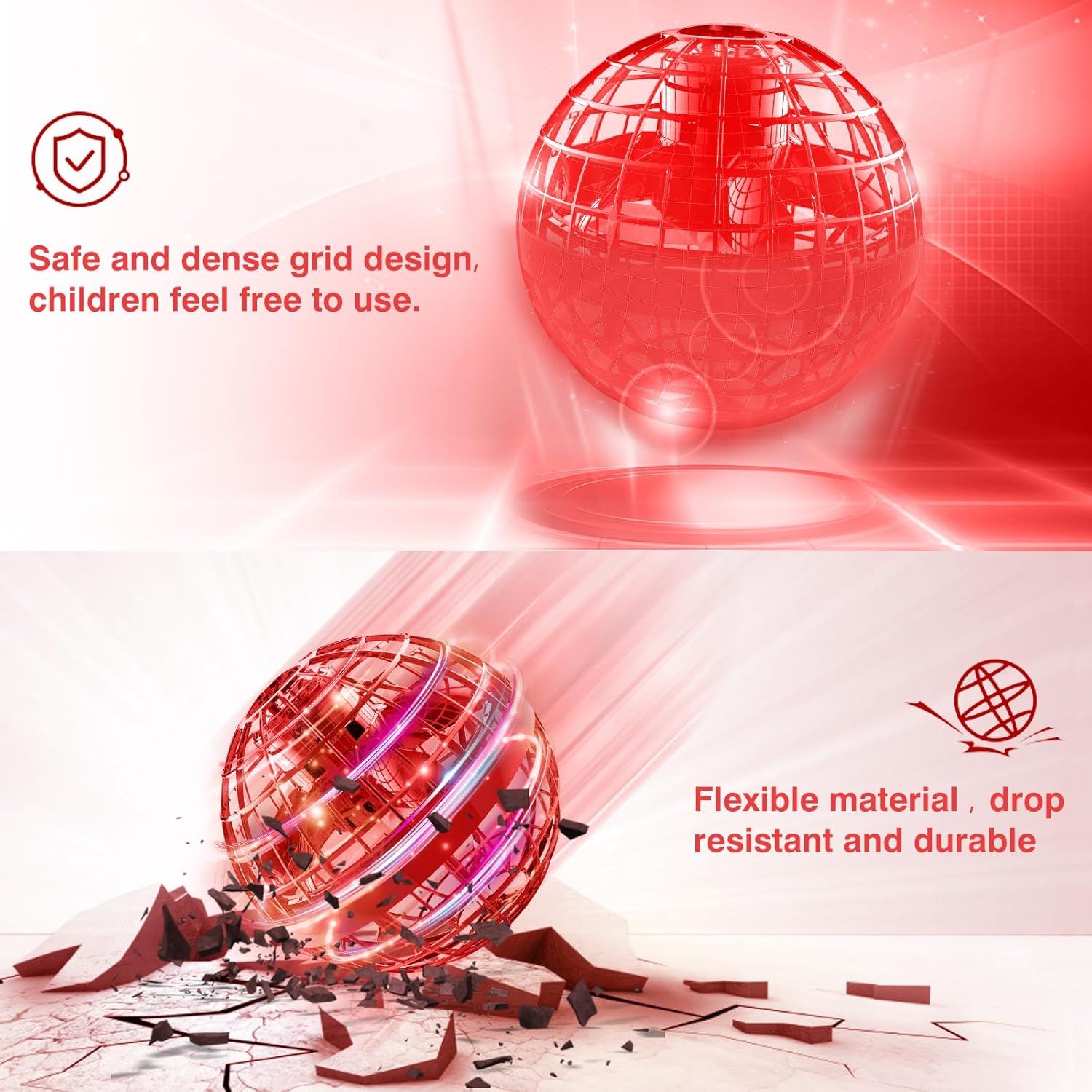 Flying Orb Ball 2025 | Handgestuurde mini drone boemerang speelgoedbal