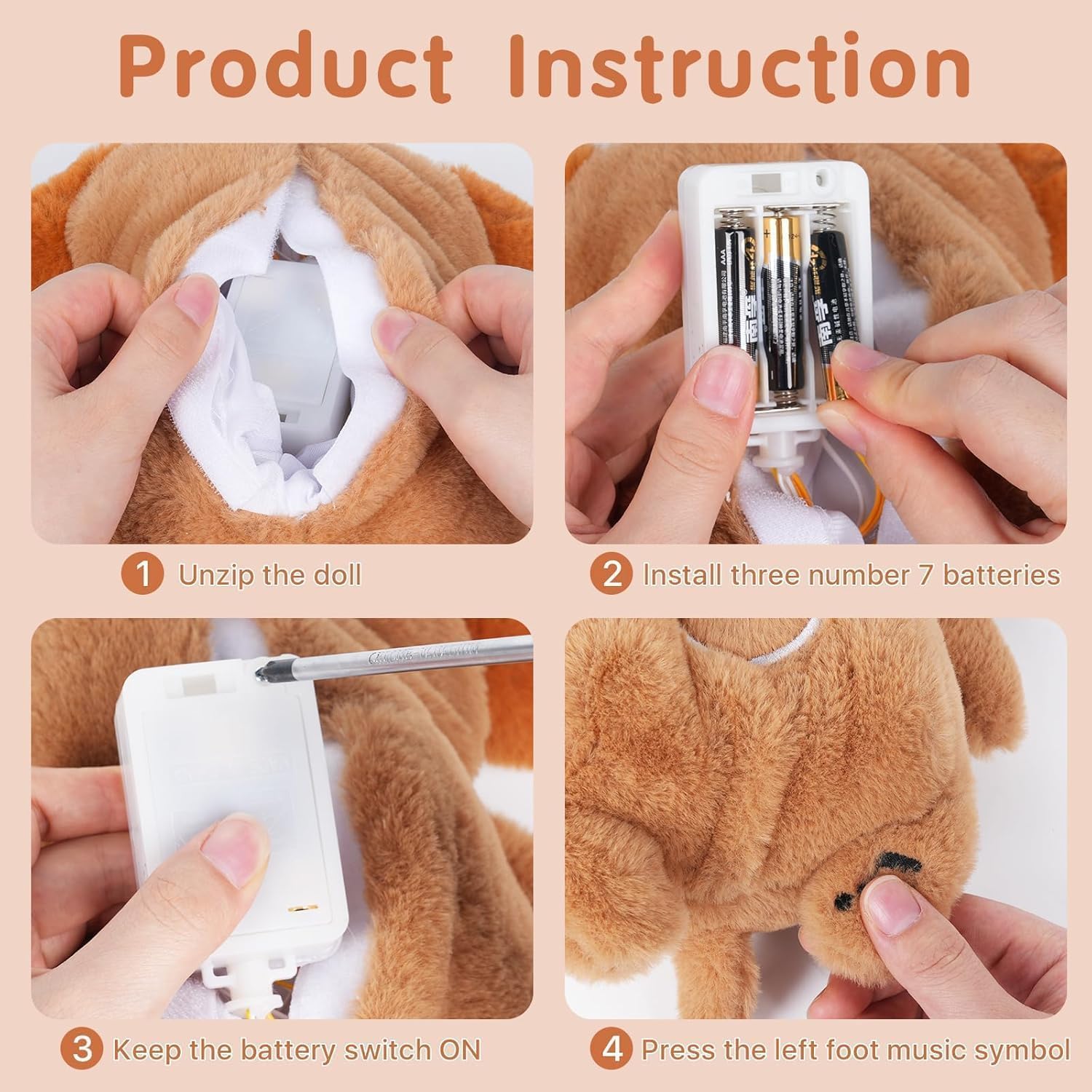 Soothe Snuggle Hond Knuffel | Ademend Pluche Dier Voor Angst Verlichting | Met Realistische Beweging & Licht Muziek | Kinderen en Volwassenen
