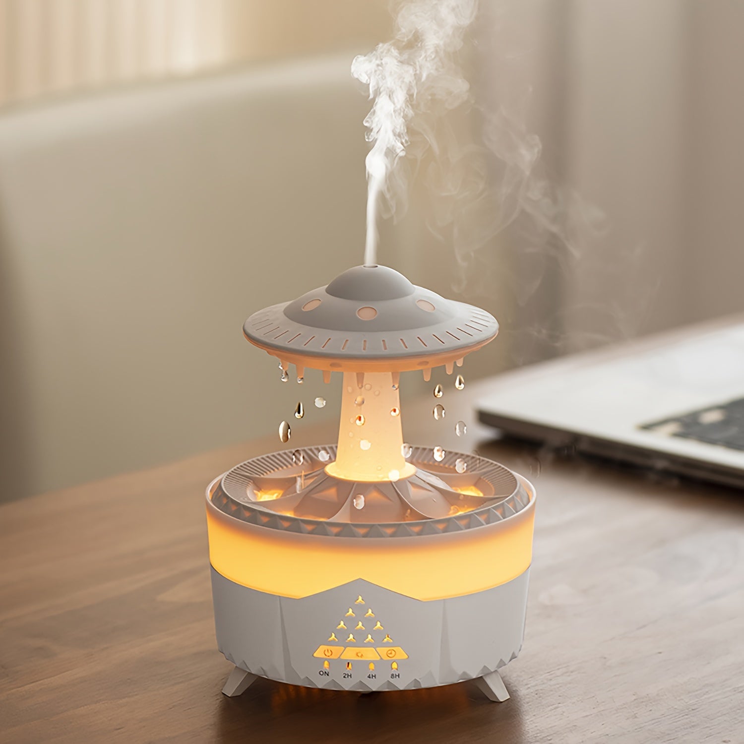 Ultrasonic Humidifier | Geurcompatibel, met Nachtlampje Afstandsbediening