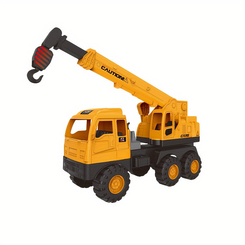 Bouwvoertuigen Set | Grote graafmachine, cementwagen en kraan – educatief constructiespel