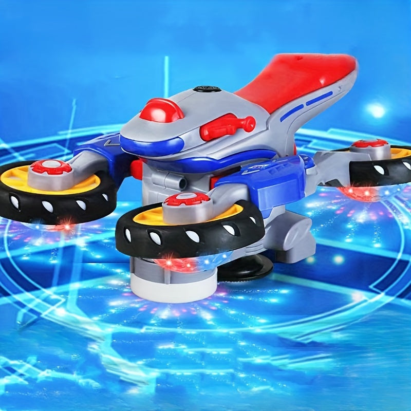 360° stuntmotor met licht en muziek - Duurzaam speelgoed voor kinderen vanaf 3 jaar.