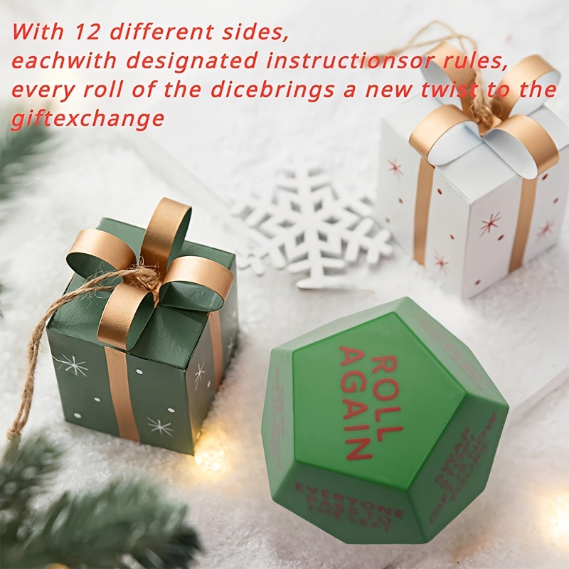 Kerst Dobbelsteen van de Kerstman - Uniek 12-zijdig Feestspel voor Kinderen & Volwassenen - Perfect voor Kerstfeesten