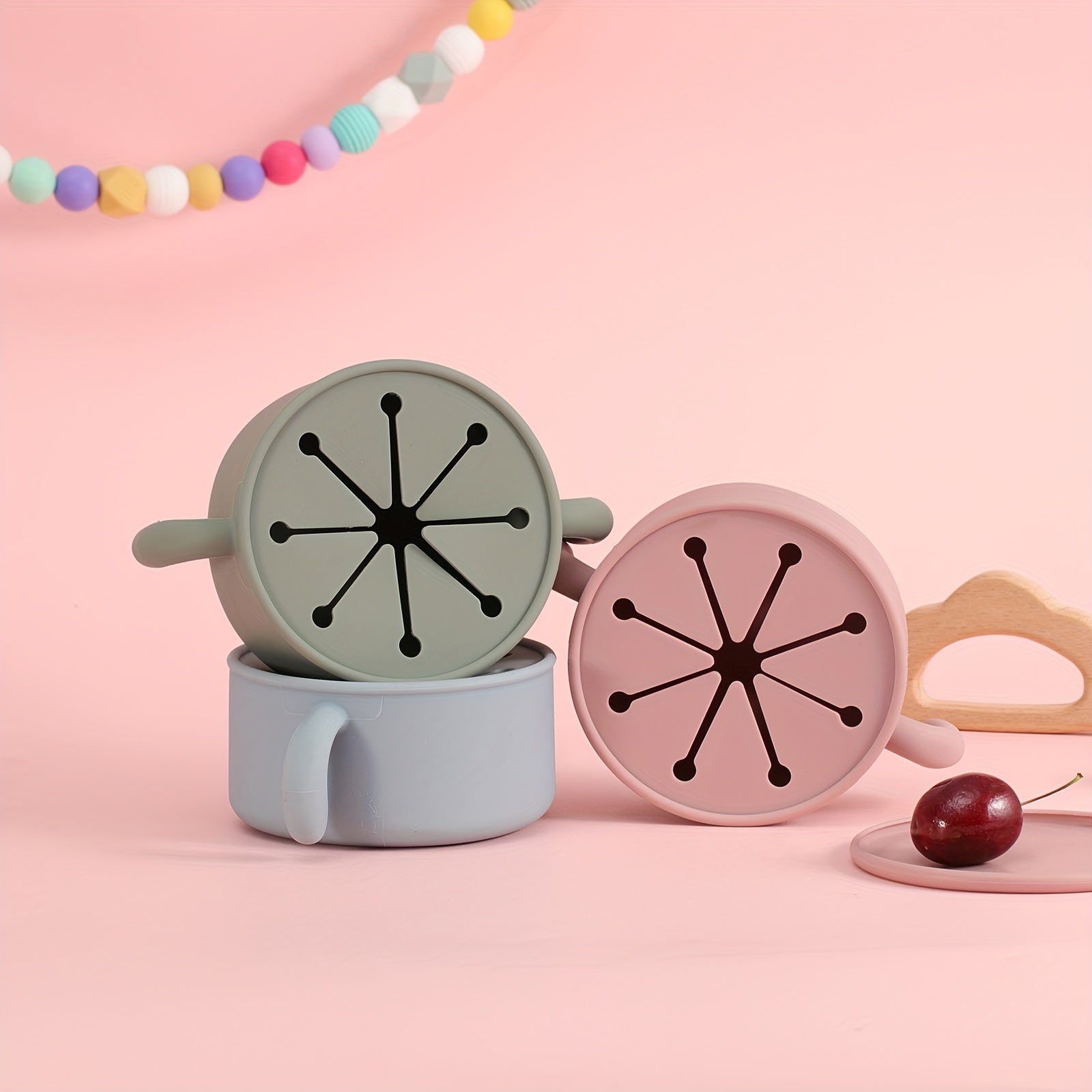 Siliconen Baby Snack Kom | Voedselopslag Kom met Stofbestendige Deksel voor Baby's en Peuters