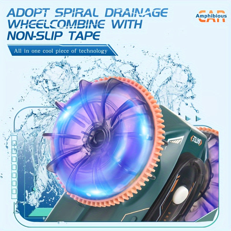 RC Auto's 360° Rotatie - Vierwielaandrijving Water Spray Amfibische Auto met Waterkanon, Gesture Sensing, LED Licht, 2.4GHz Afstandsbediening - Speelgoed voor Jongens & Meisjes, Verjaardagscadeau