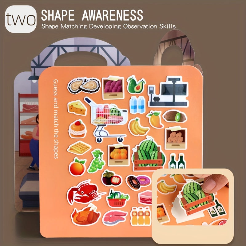 DIY Stickerboek voor Kinderen | Herbruikbare Plakboek met Bubbelstickers – Creatieve Activiteit voor Thuis of Onderweg