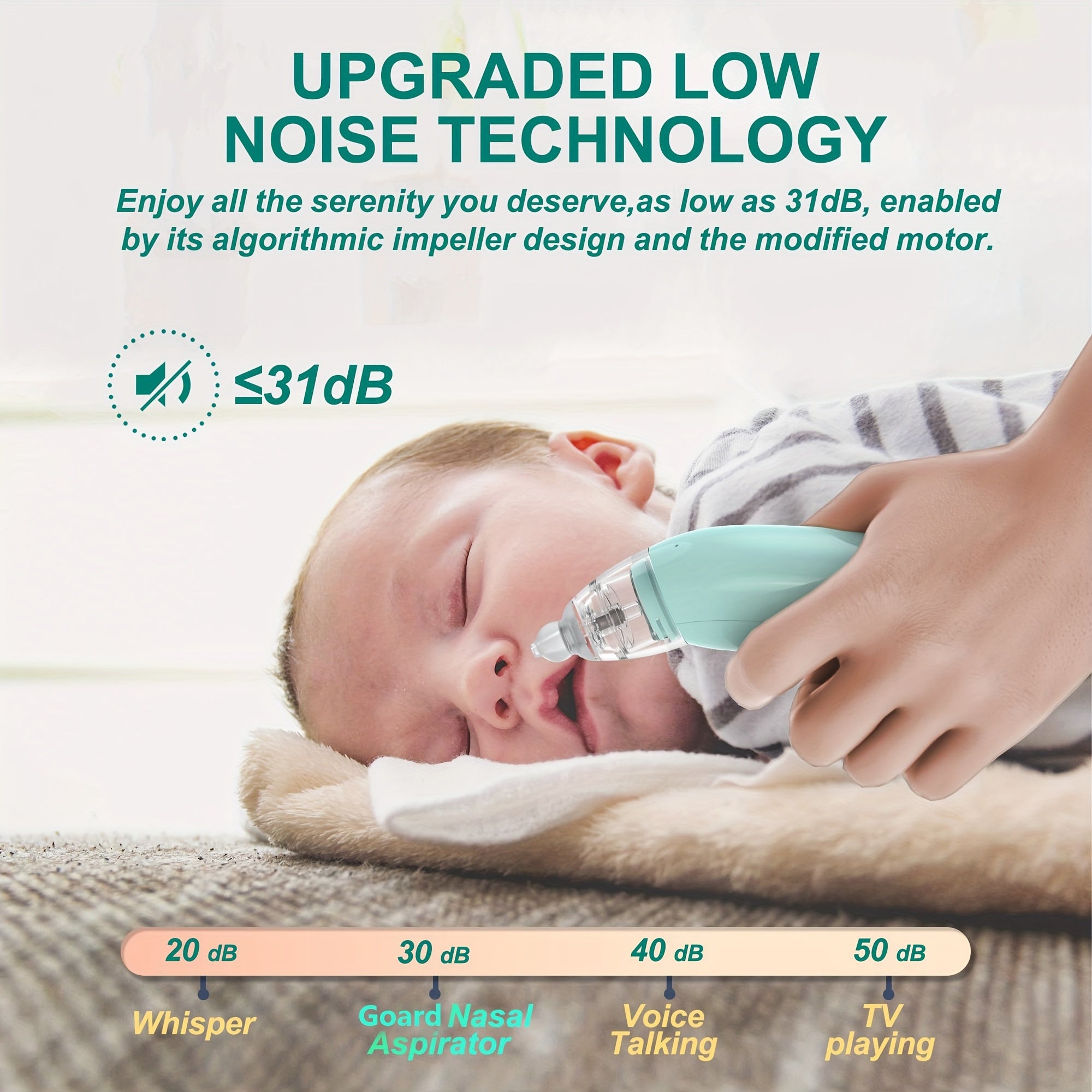 Draagbare Elektrische Neusaspirator | 3 Verstelbare Zuigniveaus Neusreiniger Snotzuiger met Muziek & Licht voor Baby