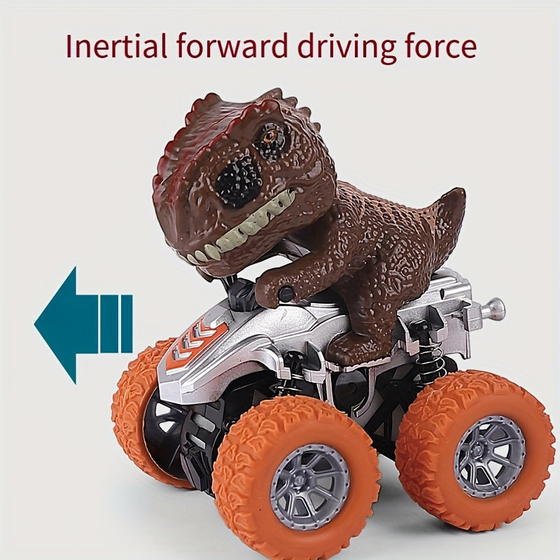 Dinosaurus Inertia Speelgoedauto | 360° Draaibare Stuntauto zonder Batterij – Stoer Cadeau voor Jongens