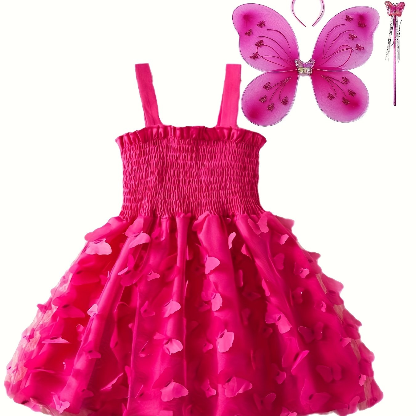 Magische prinsessenjurk set 4-delig | Word een sprookjesfee