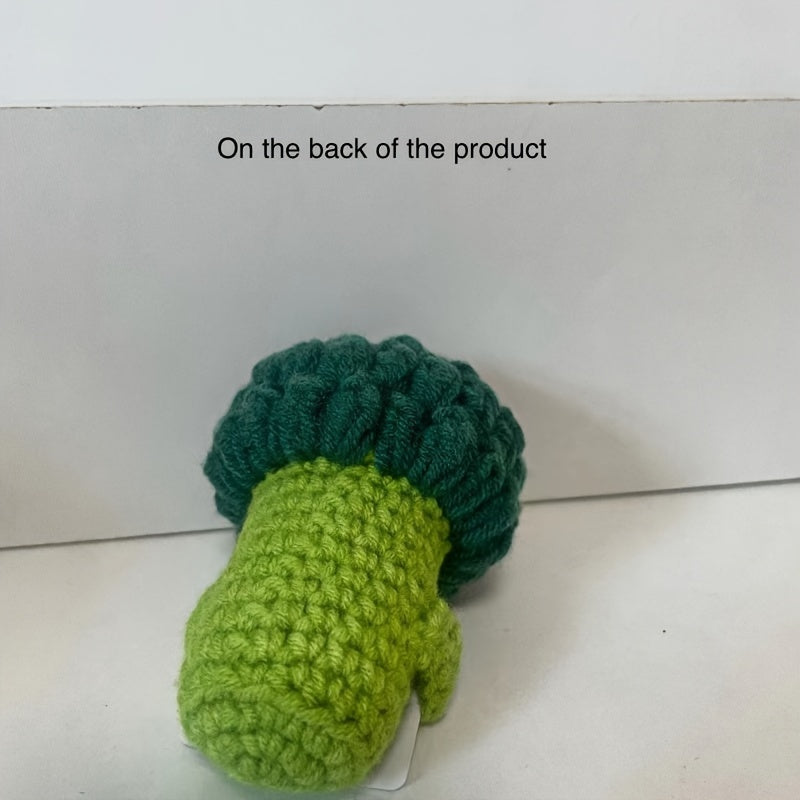 1 Stuk Handgemaakte Garens Haak Broccoli Pop met Positieve Energie Kaart | Tas Hanger | Feestdecoratie