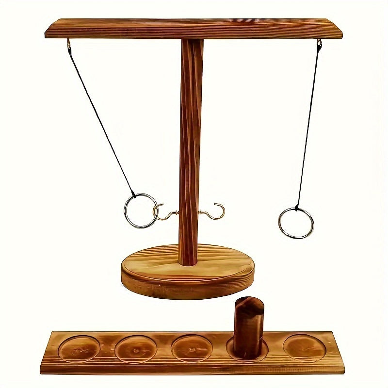 Houten Ringwerpspel - Perfect voor Feestjes en Familie bijeenkomsten, Gemakkelijk te Monteren - Ideaal Vakantiecadeau