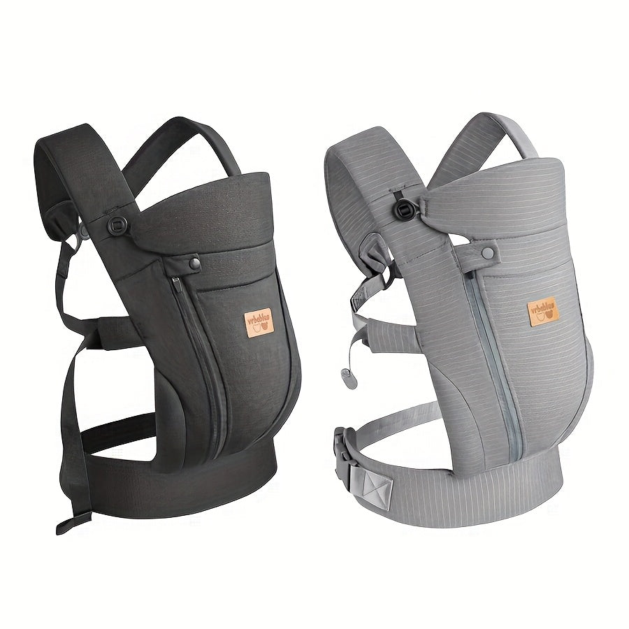 Ergonomische Baby Drager voor Pasgeboren tot Peuter - Verstelbare Draagzak met Hoofdkap voor Jongens en Meisjes - Ademende Stof voor Comfortabel Dragen