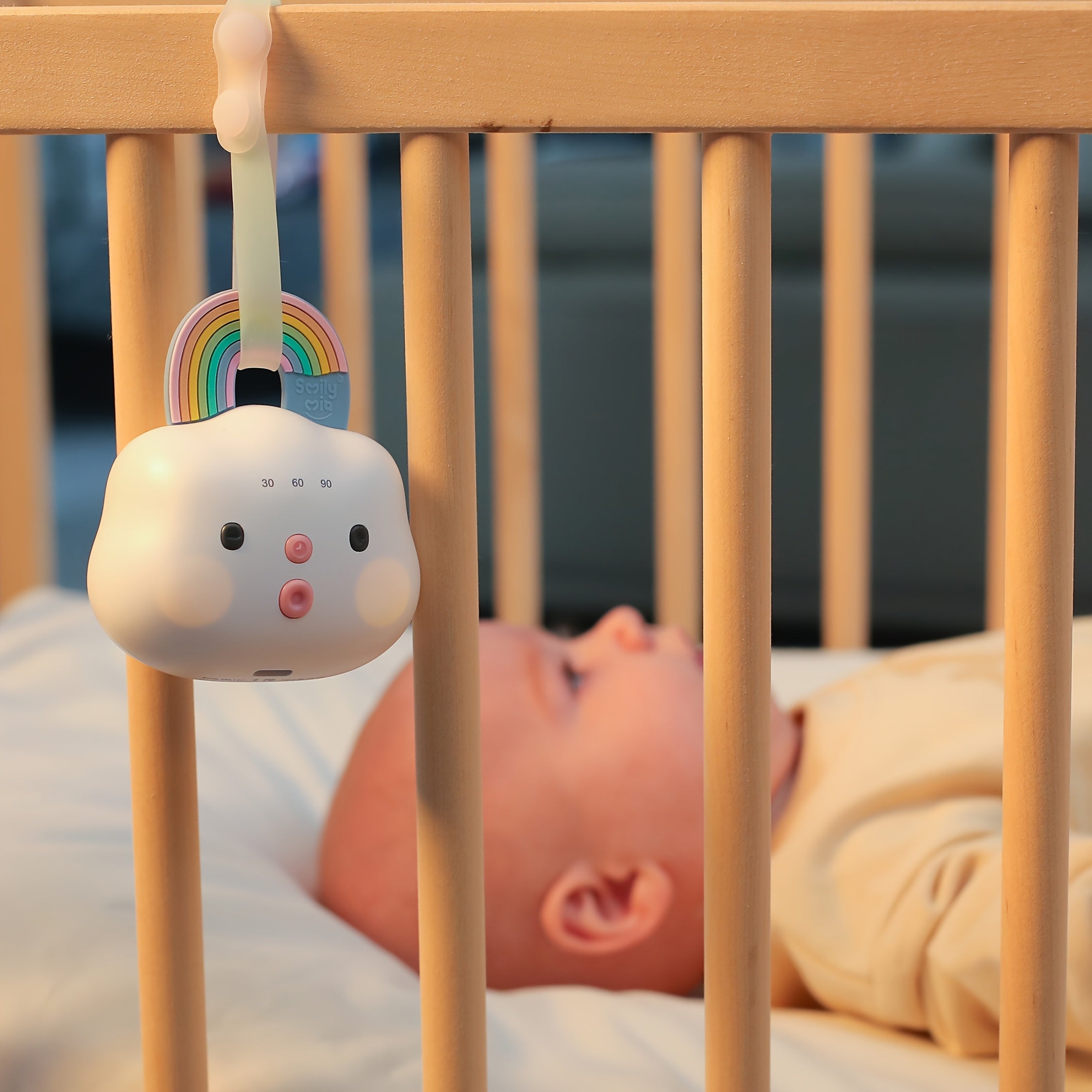 Draagbare Witte Ruis Machine voor Baby's - Slaaphulp met 14 Kalmerende Geluiden voor Pasgeboren Jongens en Meisjes - Ideaal als Kraamcadeau of voor aan de Kinderwagen