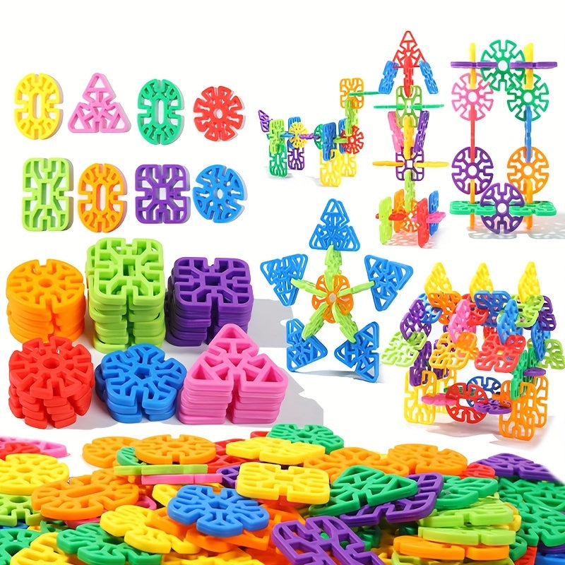 98-delige Verdikte Sneeuwvlok Bouwstenen | DIY Assemblage Puzzel Educatief Speelgoed voor Jongens & Meisjes