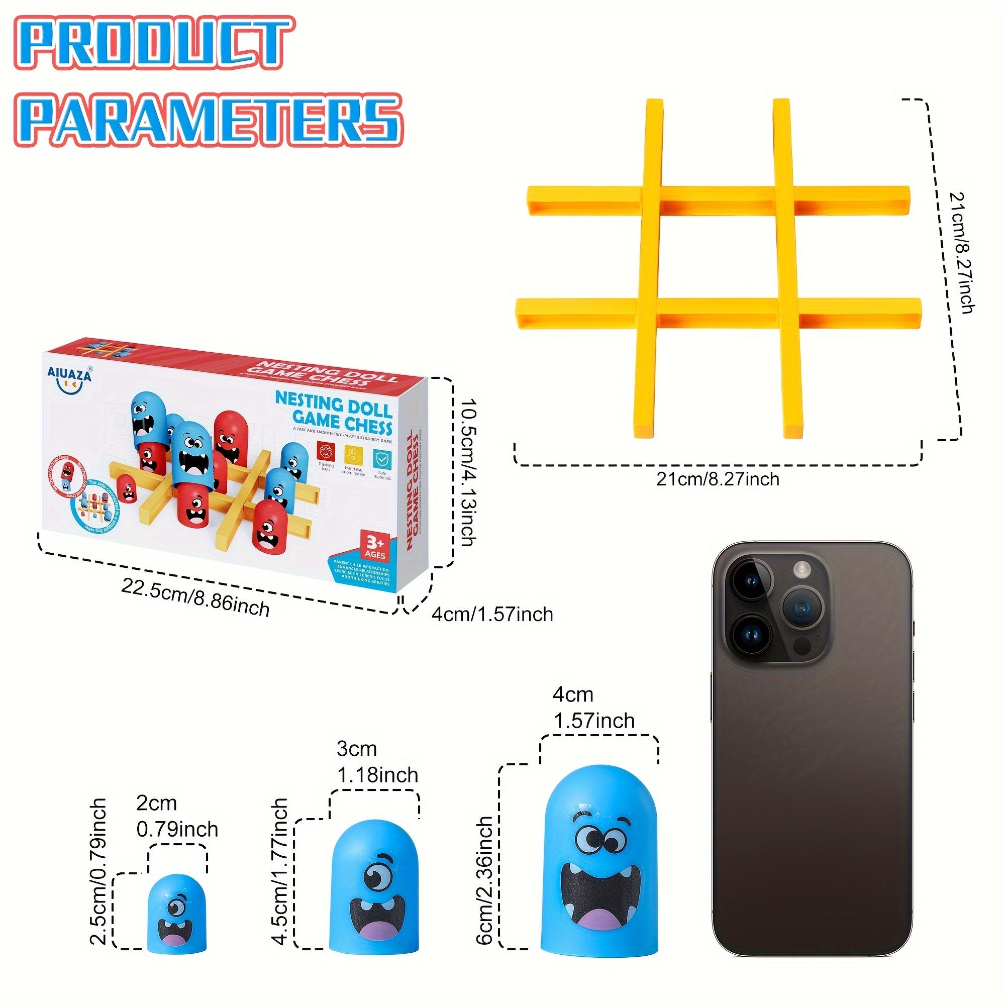 Klassiek Tic-Tac-Toe Spel | Duurzaam PVC Bordspel voor Gezinnen, Perfect voor Feesten en Bijeenkomsten, Ideaal Cadeau voor Kinderen