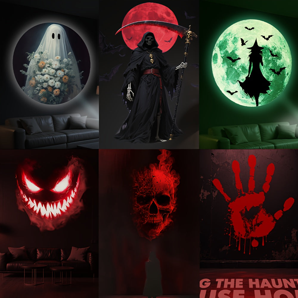 Halloween LED projectielamp - draagbare USB lamp, binnen & buiten decoratie