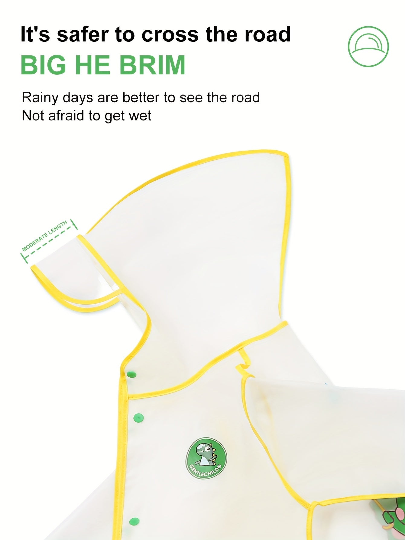 Kinderregenjas met capuchon | EVA regenponcho licht & ademend