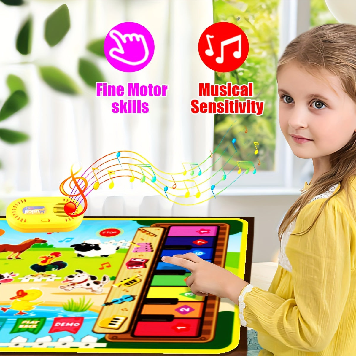 Interactieve Muzikale Pianomat voor Kinderen – Zachte Kleurrijke Keyboard Speelmat