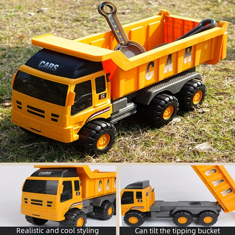 Bouwvoertuigen Set | Grote graafmachine, cementwagen en kraan – educatief constructiespel