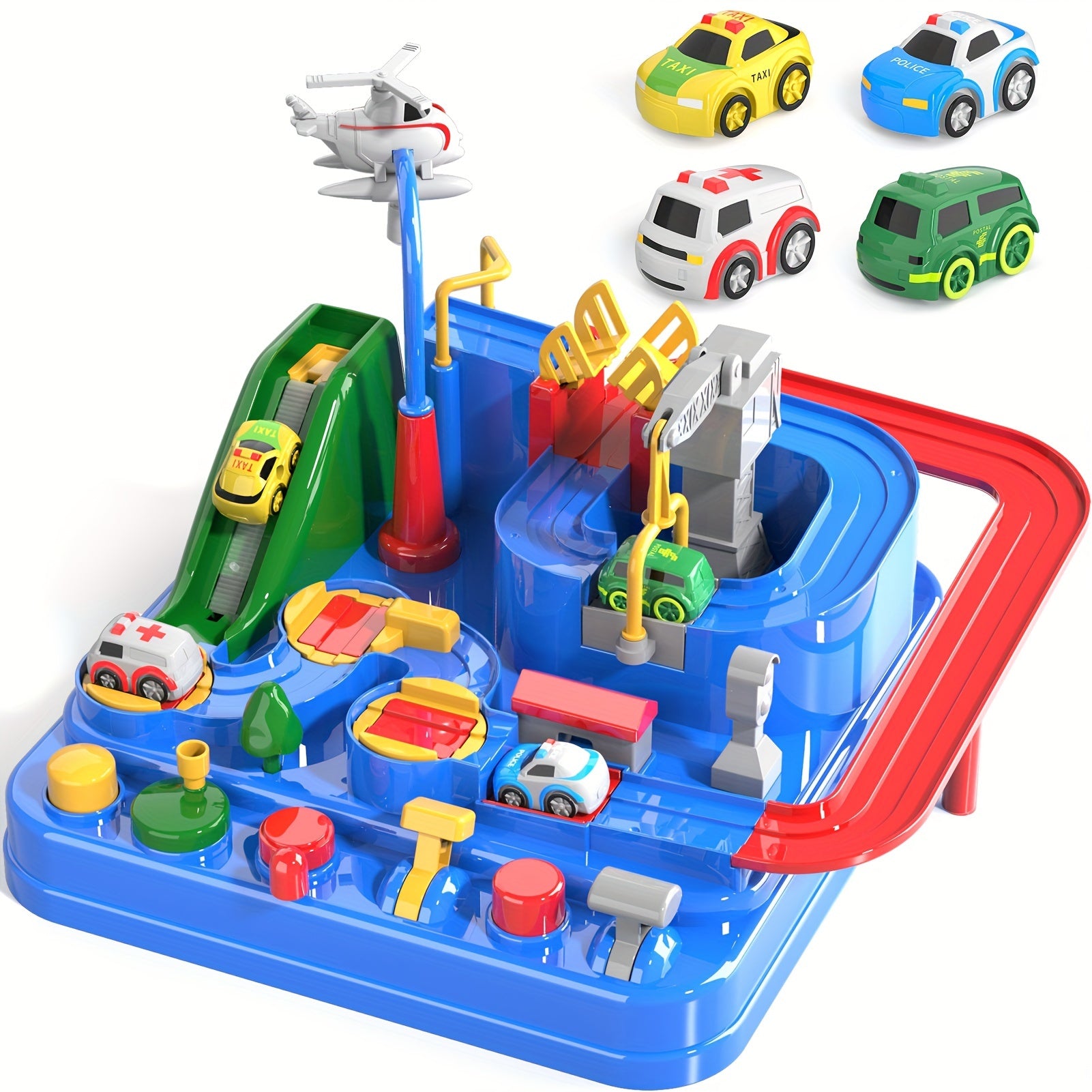 Racebaan Speelgoed voor Peuters | Auto Reddingsavontuur, Educatief Speelgoed voor Kleuters, Perfect Cadeau voor Kerst & Halloween