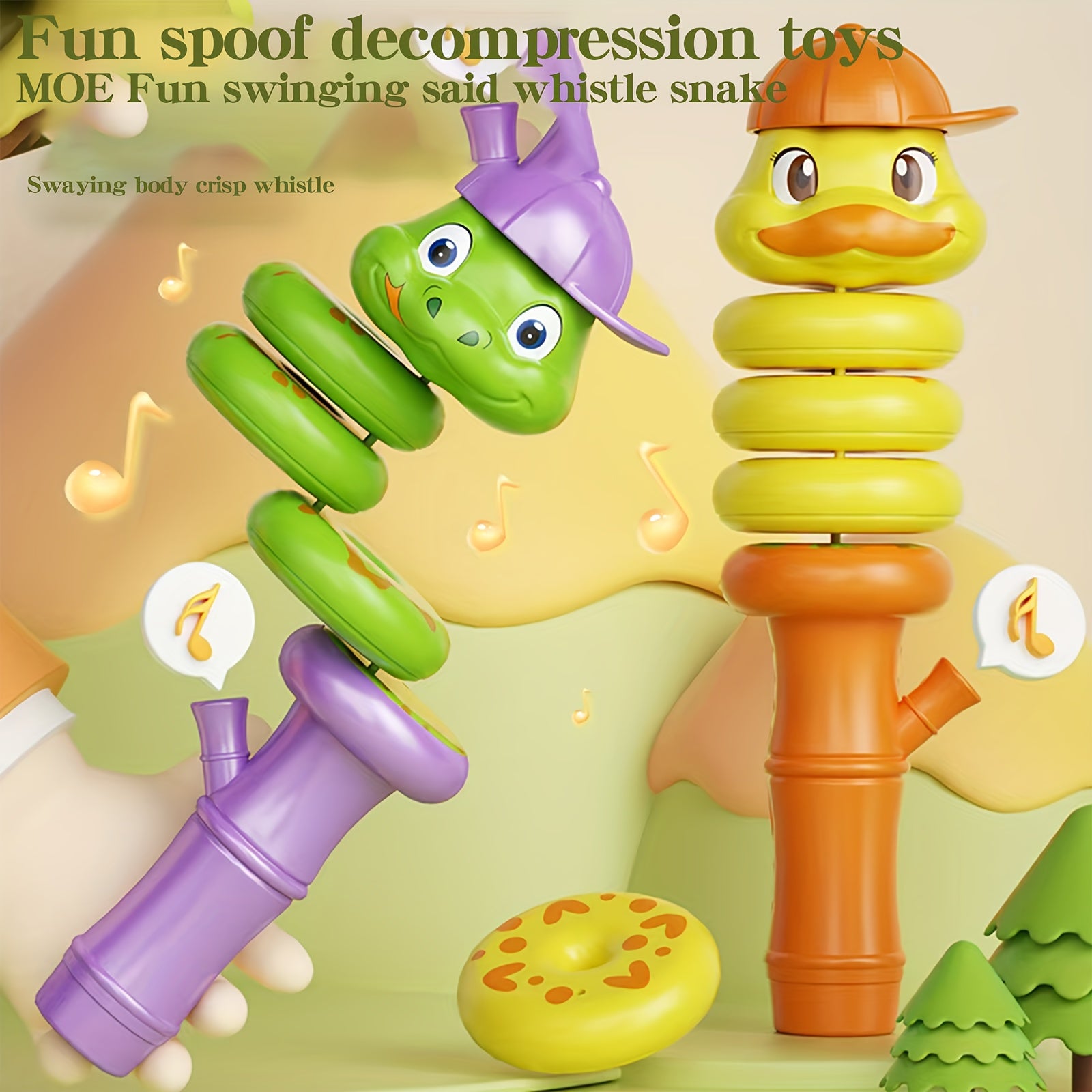 Fluitende Draaislang, Balanscontrole Roterende Slang, Interessant Grappig Rekfluit Speelgoed