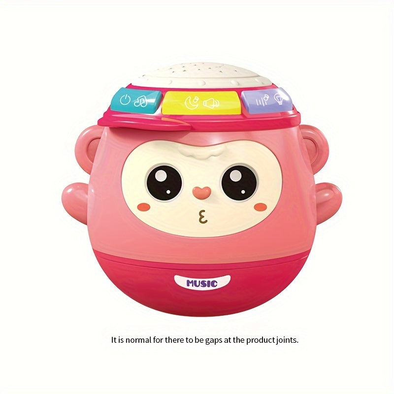 1 Stuks Aap Handtrommel Speelgoed die Kan Knipperen | Multifunctionele Ritmeprojectie Trommel met Licht en Muziek