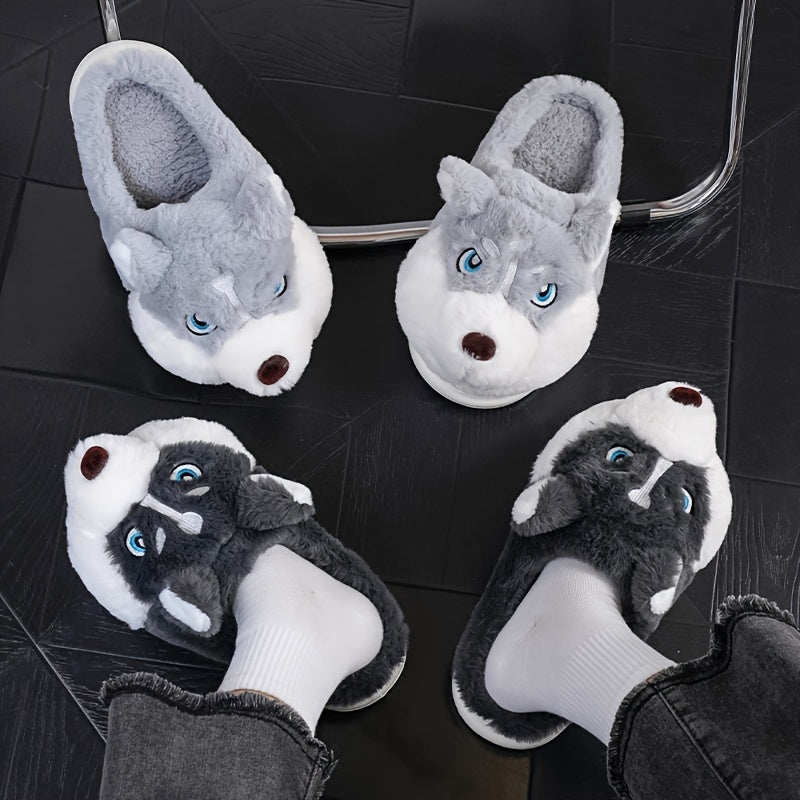 Pluche Husky Pantoffels voor Dames & Heren – Zacht, Warm en Duurzaam