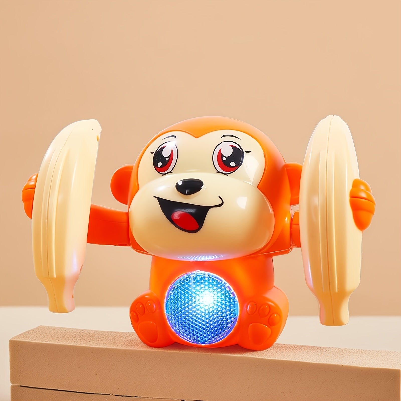 Interactieve Lichtgevende Aap – Lopend Speelgoed met Bewegend Hoofd | Speels Cadeau voor Kinderen en Baby's