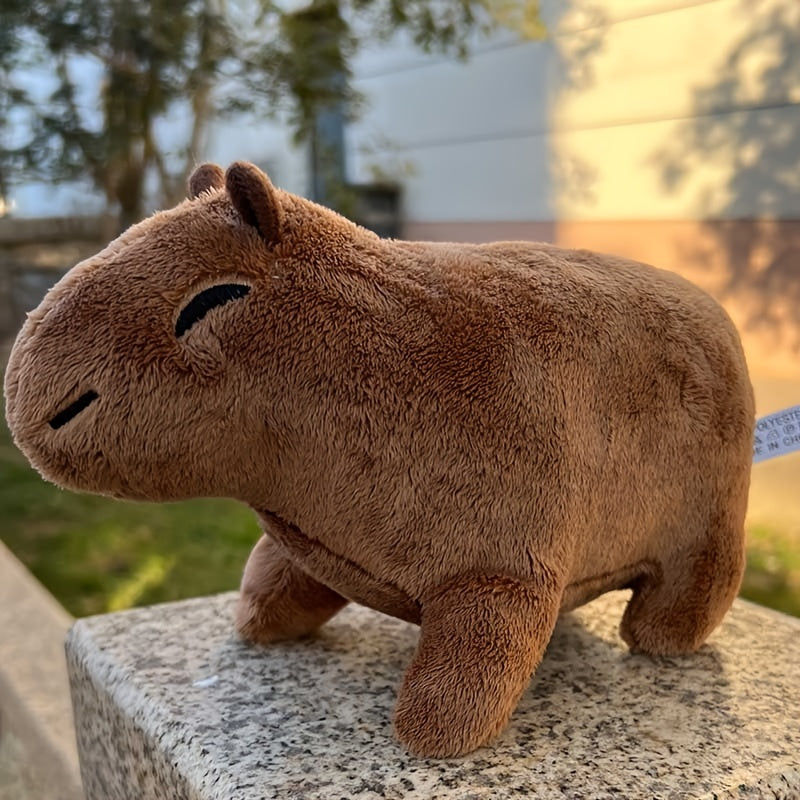 22.35 cm Capybara Knuffel | Zachte, Lifelike Pluche met Glimlach | Cadeau voor Jongens & Meisjes