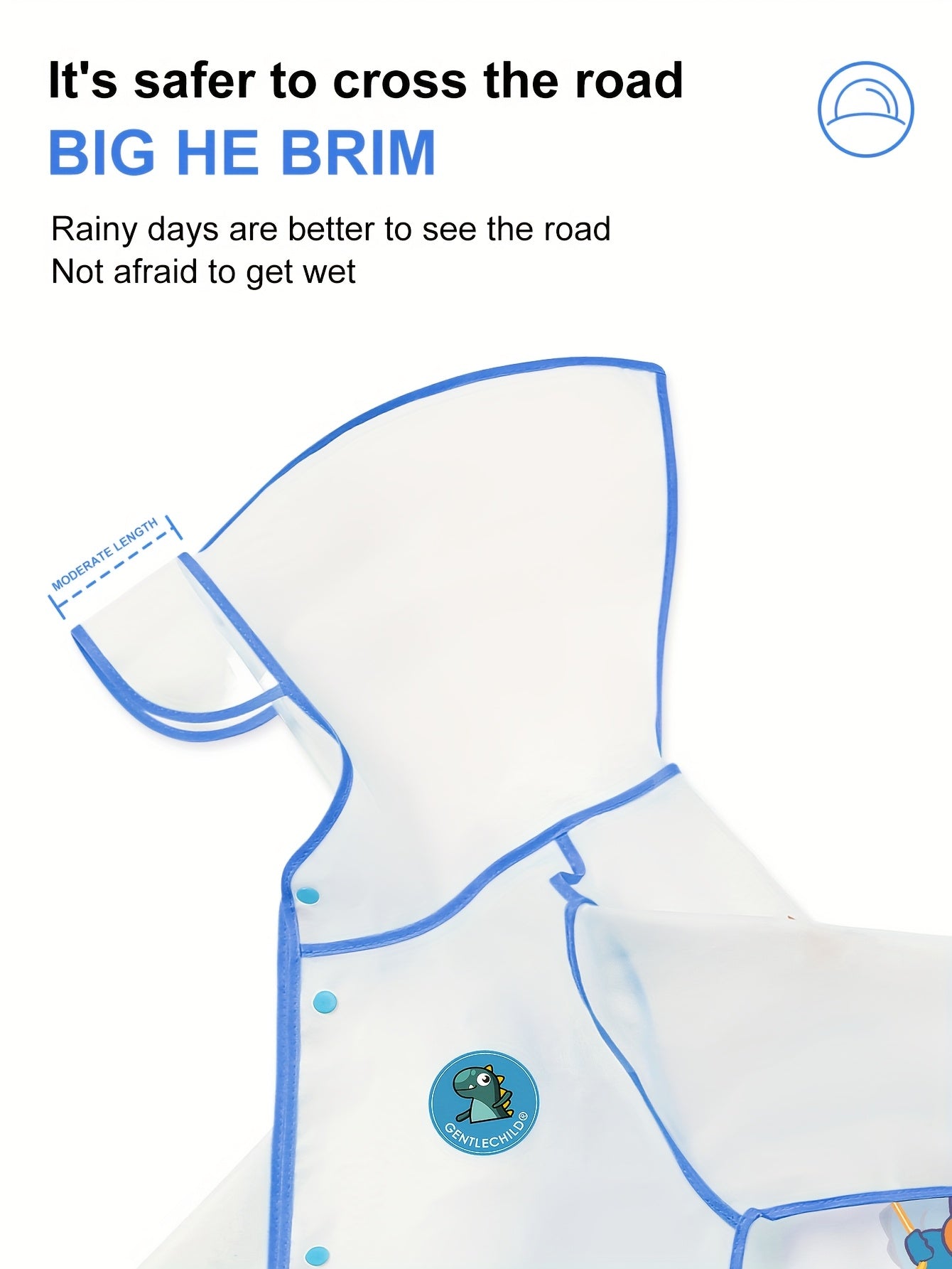 Waterdichte Regenjas met Capuchon voor Kinderen vanaf 3 Jaar - Lichtgewicht Regenponcho voor Jongens en Meisjes - Winddichte Buitenkleding voor Alle Seizoenen