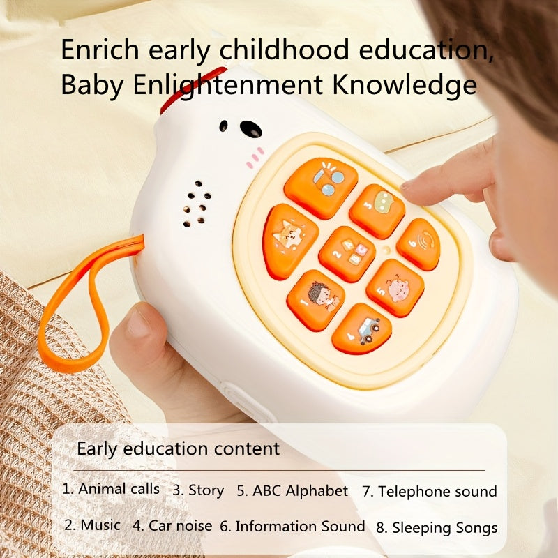 Baby Muzikale Telefoon met Drukbord | Interactief Olifant Speelgoed | Educatief Muziek- & Verhaalspel voor 18 Maanden+ | Multifunctioneel Ontwikkelingsspeelgoed