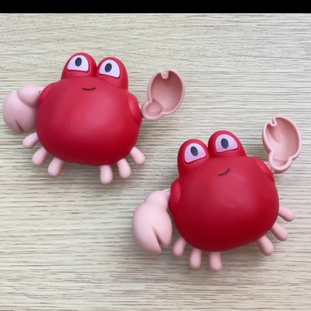 Schattige Krab Waterspeelgoed voor Kinderen | Dierlijk Badspeelgoed Bewegend Speelgoed voor Kinderen 1-3+ Jaar