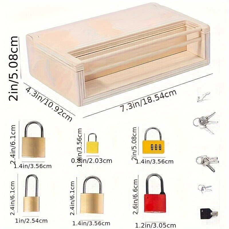 Houten Slot- en Sleutelspeelgoed | Educatief voor Kinderen (3+ Jaar)
