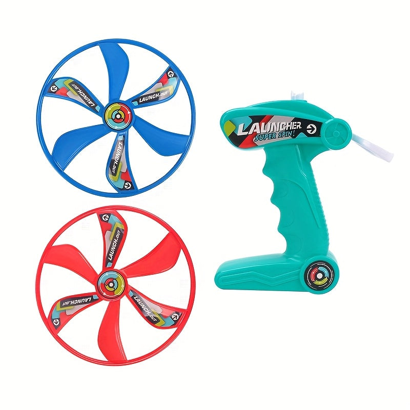 Gyroscopische Vliegende Schijf | Launcher + 2 Schijven Speelgoed