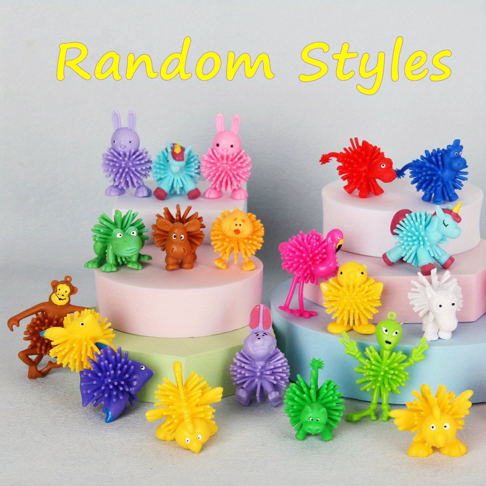 PVC dierenfiguren set - safari thema fidget speelgoed, 12 stuks