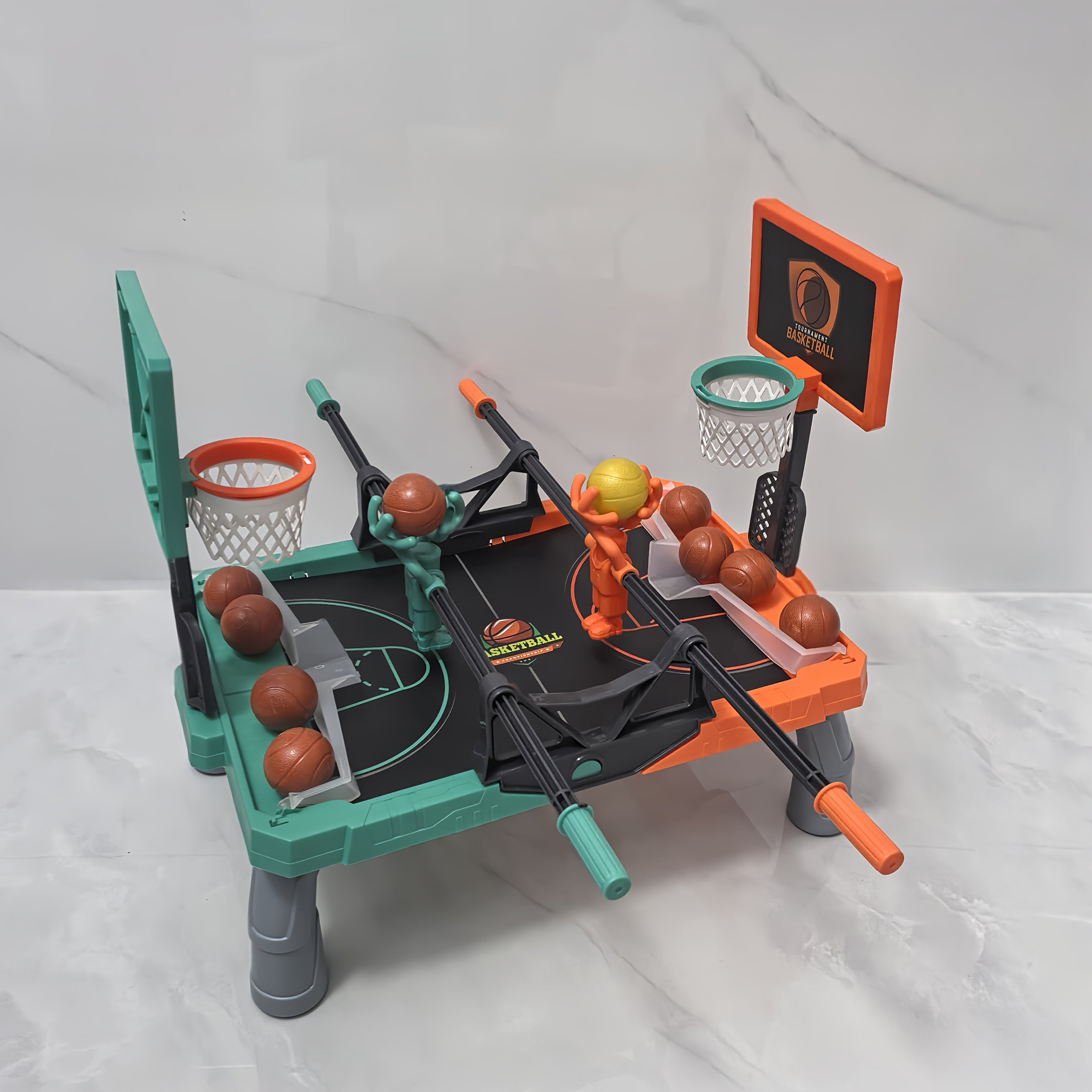 Educatieve Dubbele Desktop Basketbal | Vingerboard Sportspel voor Ouders-Kinderen Interactie vanaf 4 Jaar