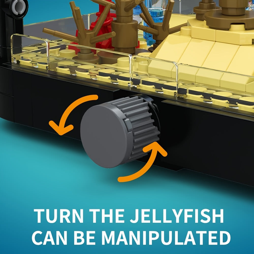 Aquarium bouwset met licht - Marinekwal, huisdecoratie en geweldig voor Kerstmis en Halloween.