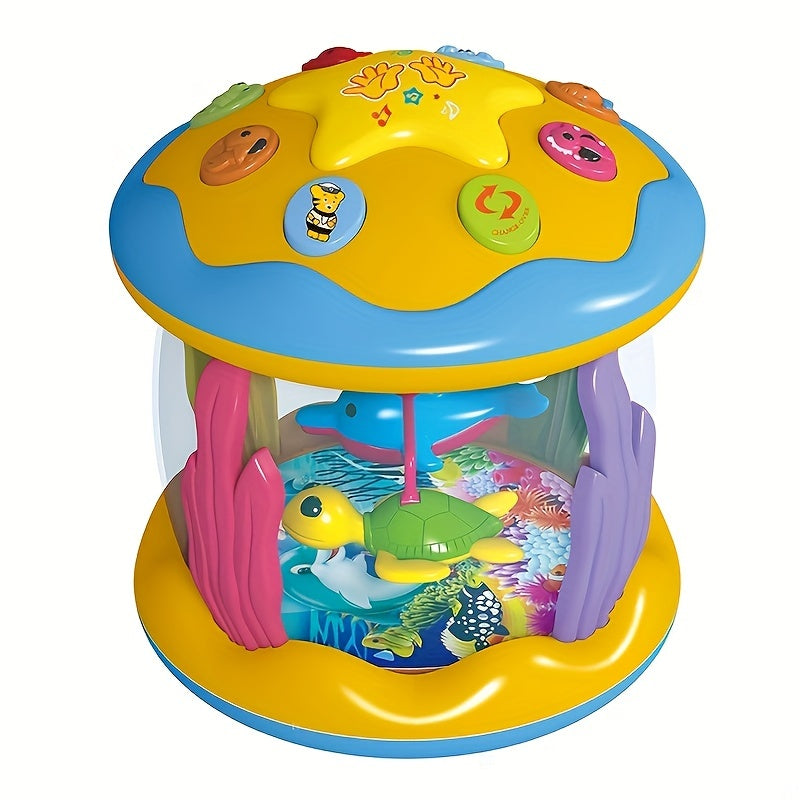 Baby Muzikaal Speelgym met Oceaan Projectorlichten | Interactief Speelgoed voor Kruipen & Buiklig Ontwikkeling