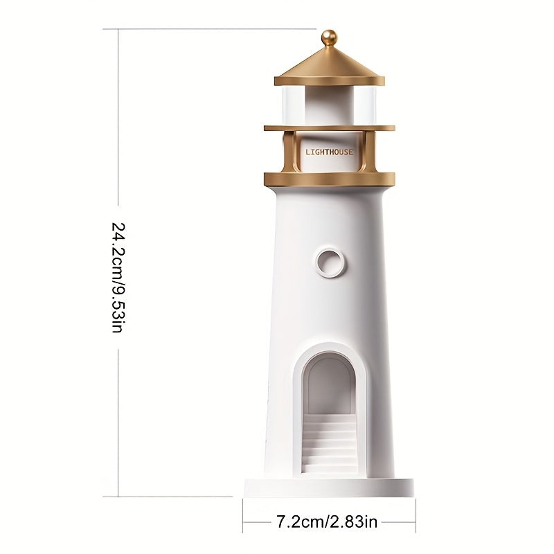 LED Nachtlamp Vuurtoren | Oplaadbaar met Afstandsbediening & Maanprojectie