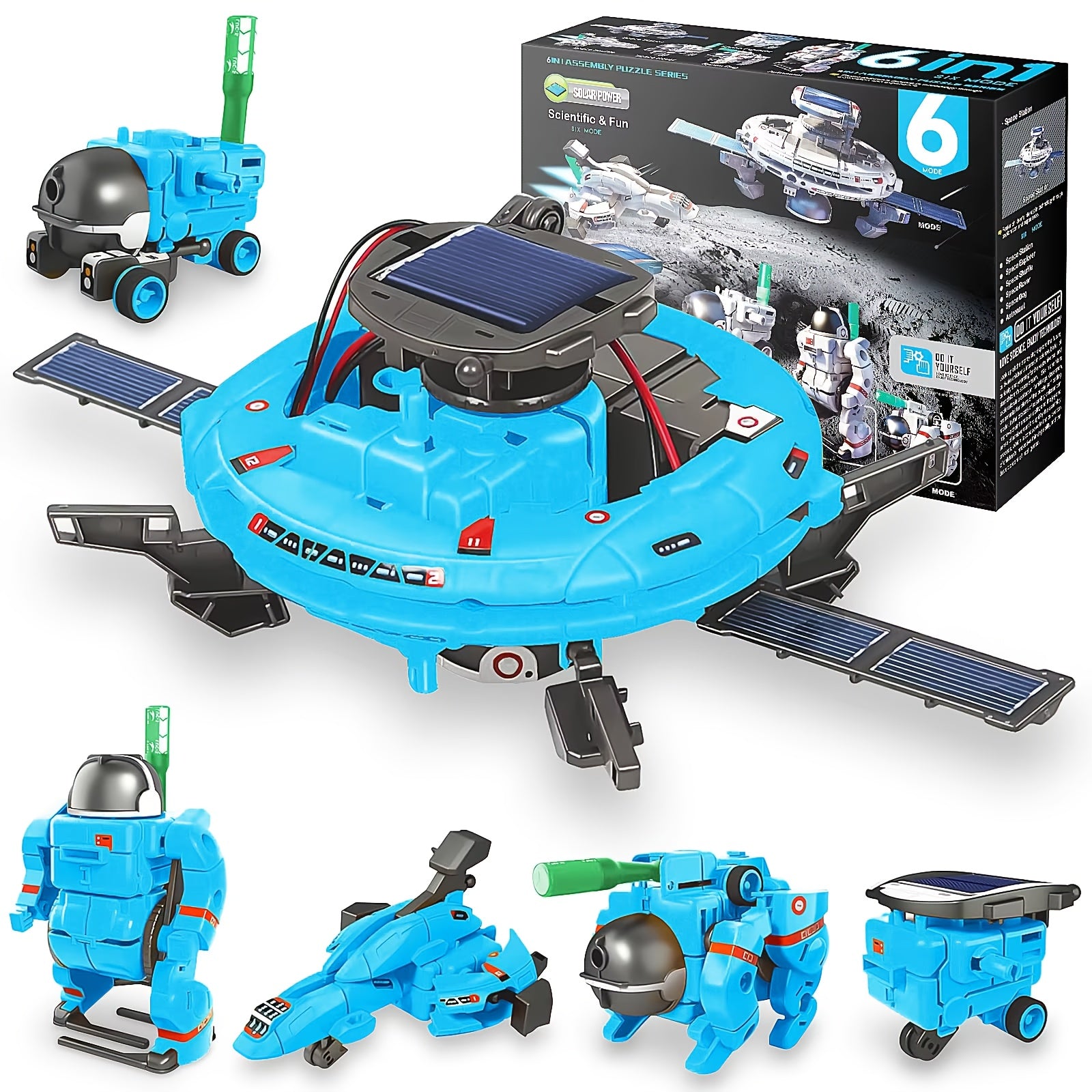 STEM Solar Robot 6-in-1 bouwset - Educatief speelgoed, perfect als verjaardagscadeau voor kinderen.