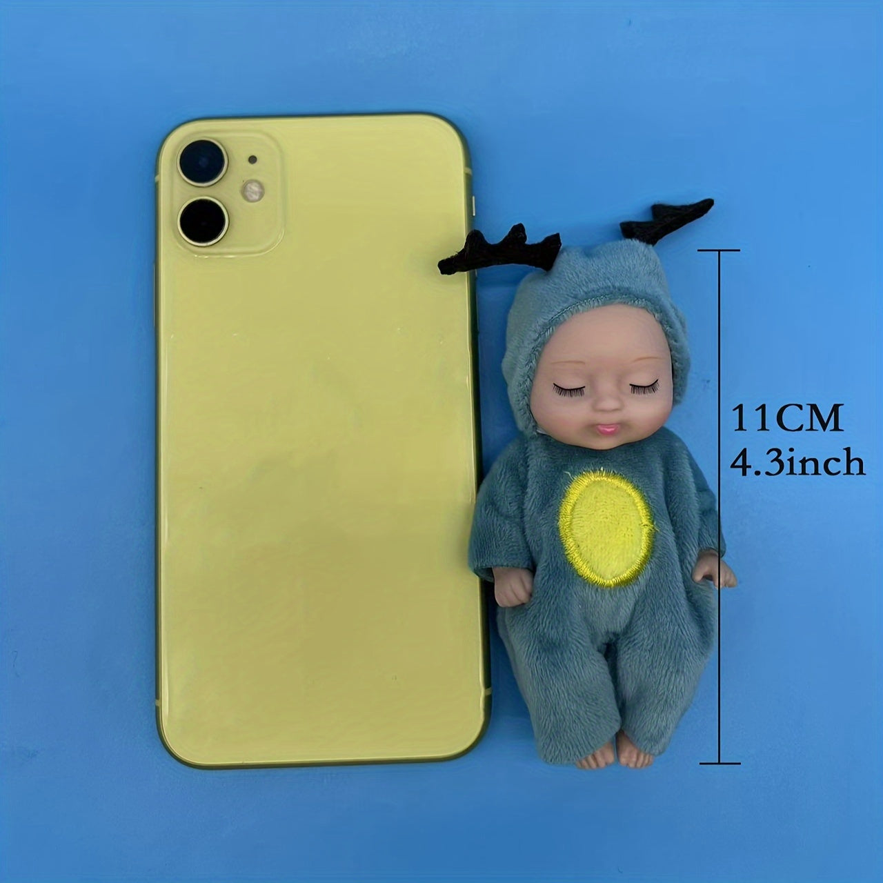 Mini Realistische Reborn Pop (4,3") | Schattig Feestartikel & Cadeau | Perfect voor Kerst & Verjaardagen