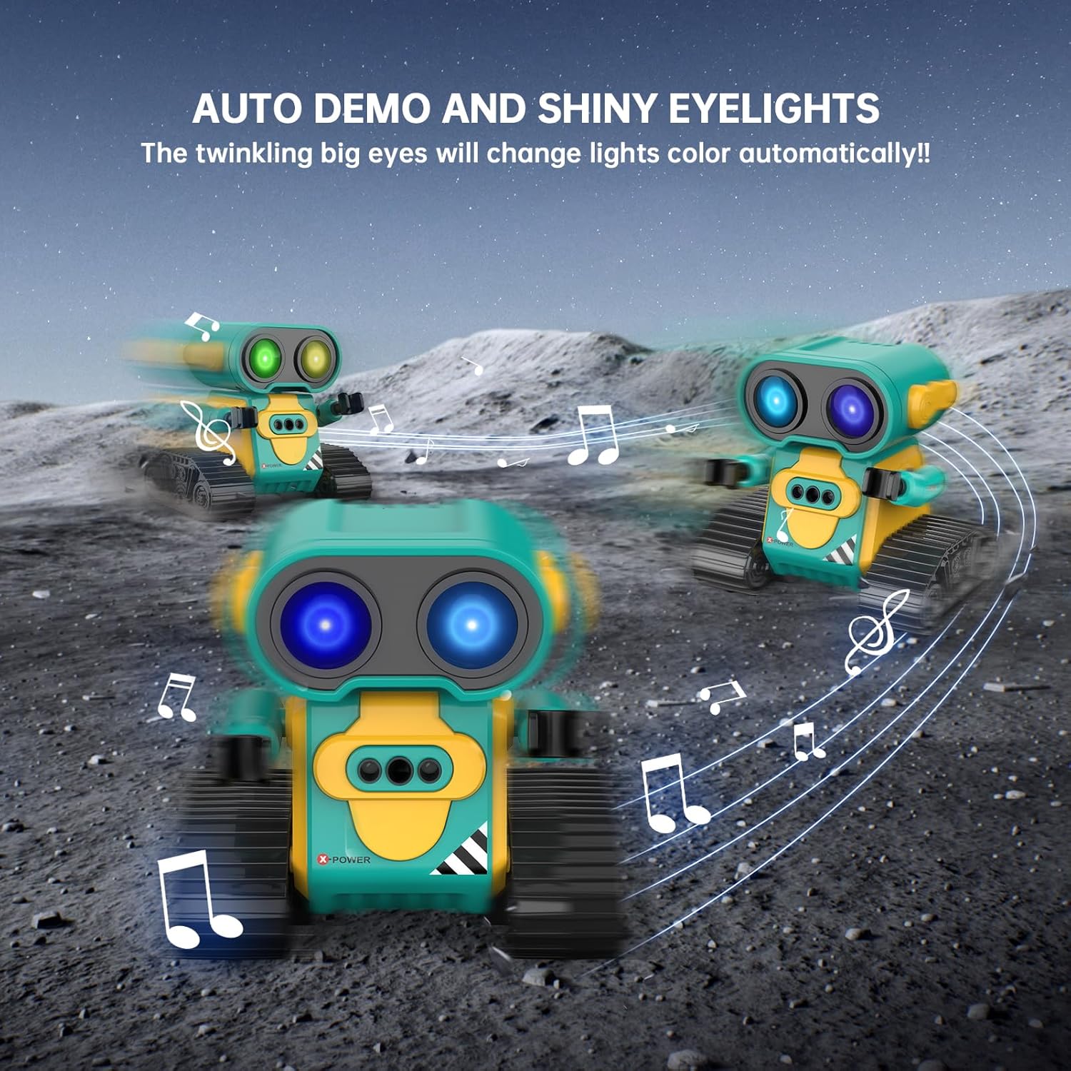 RC robot speelgoed | Oplaadbare dansende emo robot met muziek & LED ogen