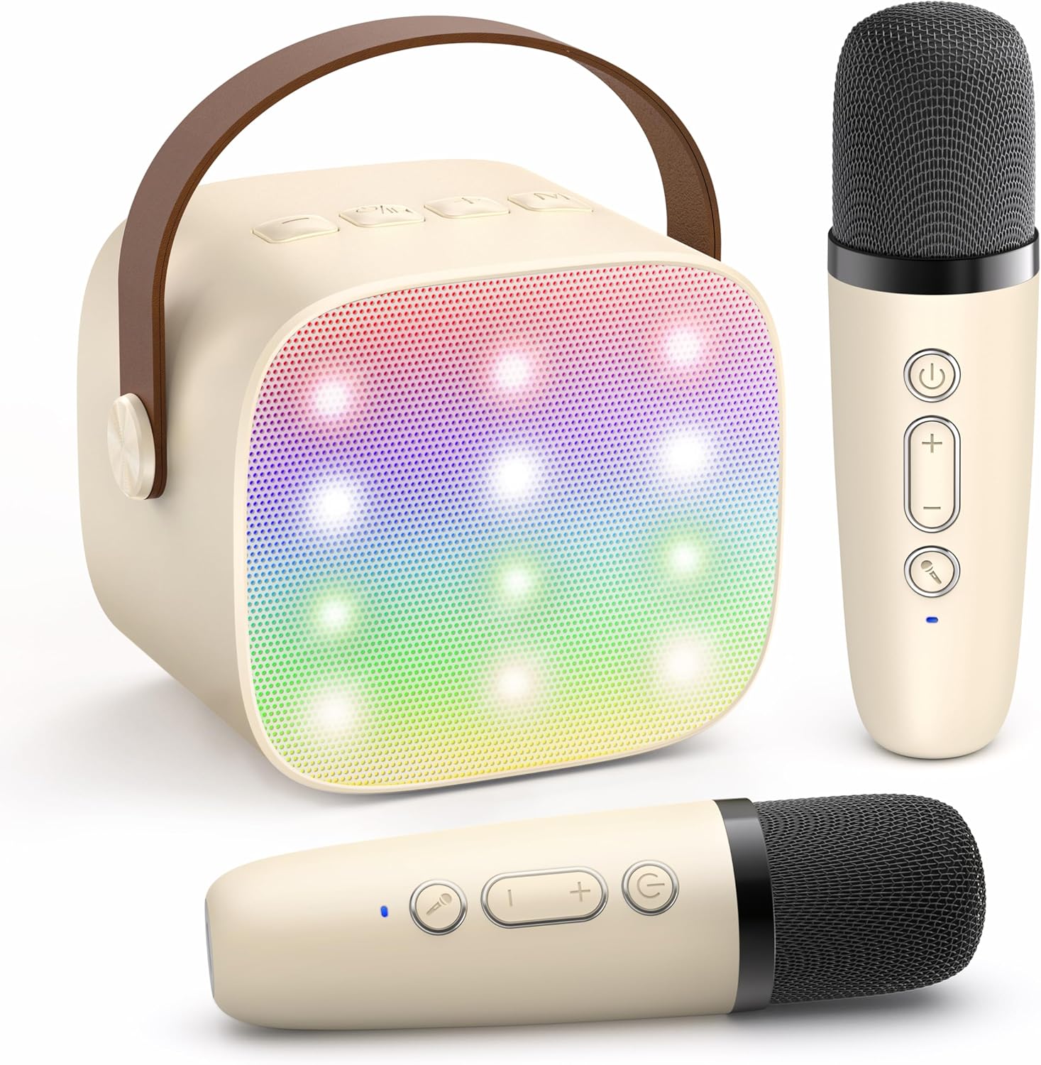 Mini karaoke machine | Bluetooth speaker met 2 draadloze microfoons