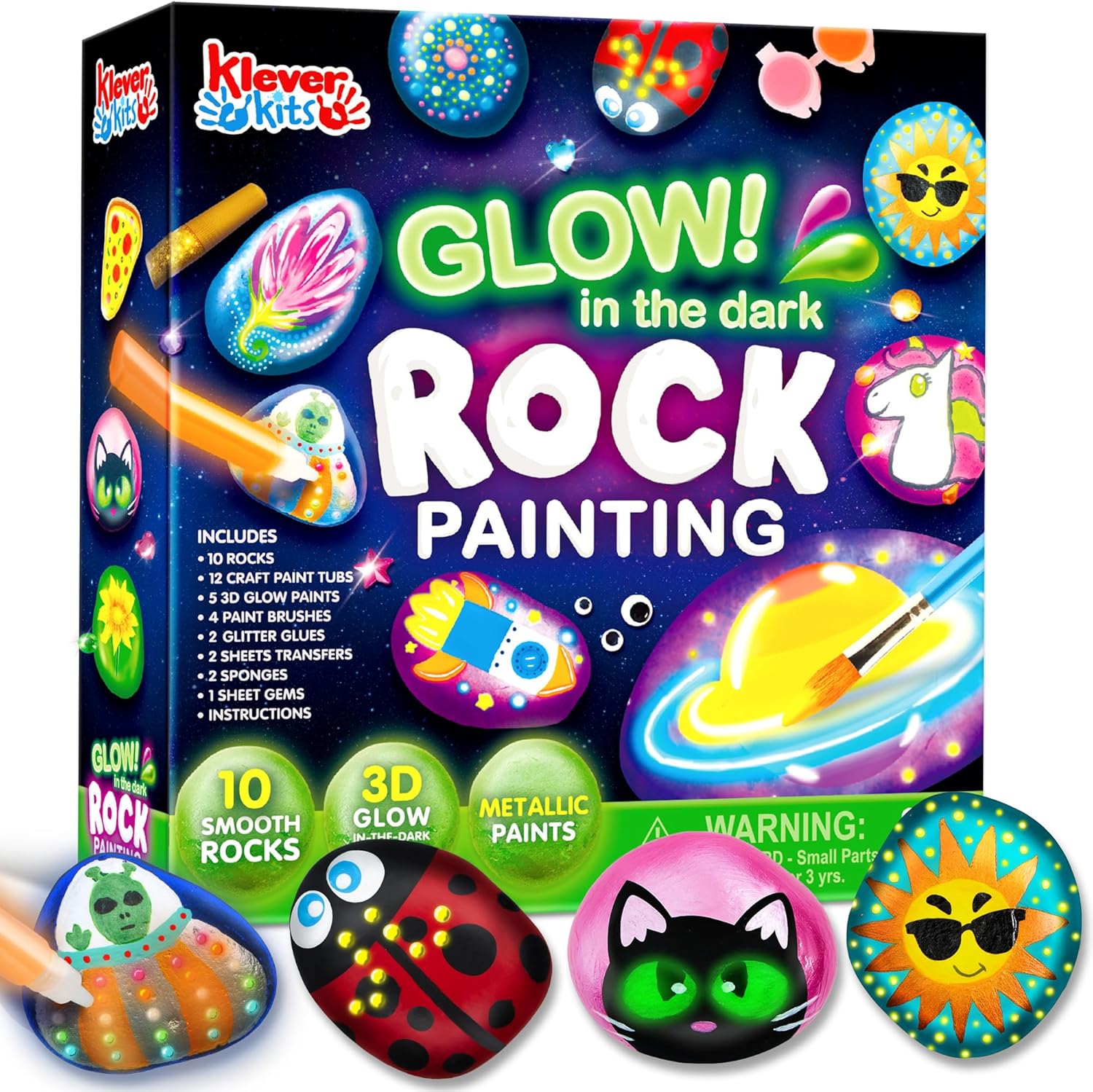 Rotsen Schilderen Glow-in-the-Dark Knutselset – Creatief Speelgoed 6-12 jr