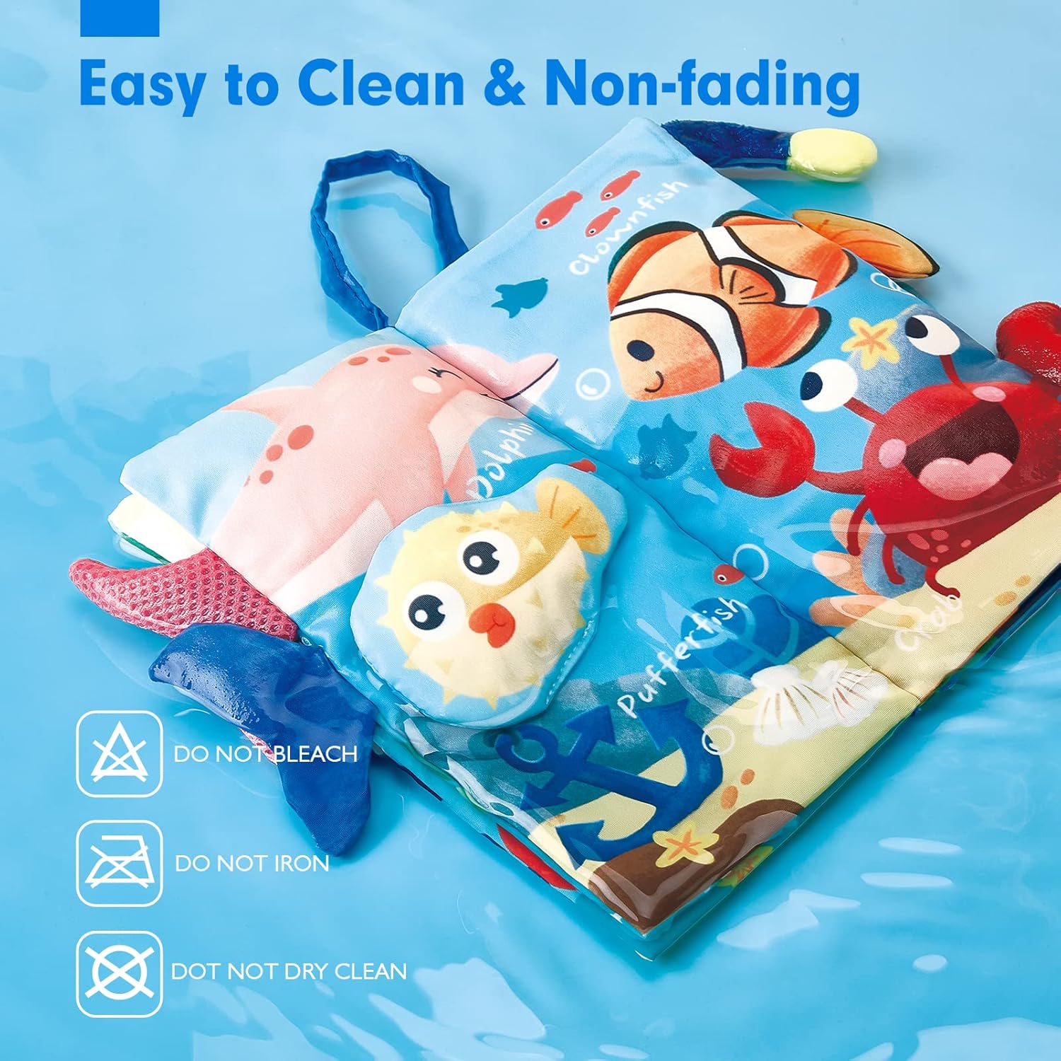 Montessori Voelboek | Hoog Contrast Sensorisch Baby Speelgoed voor 6 tot 12 Maanden Babyboekjes 0-3+ Jaar