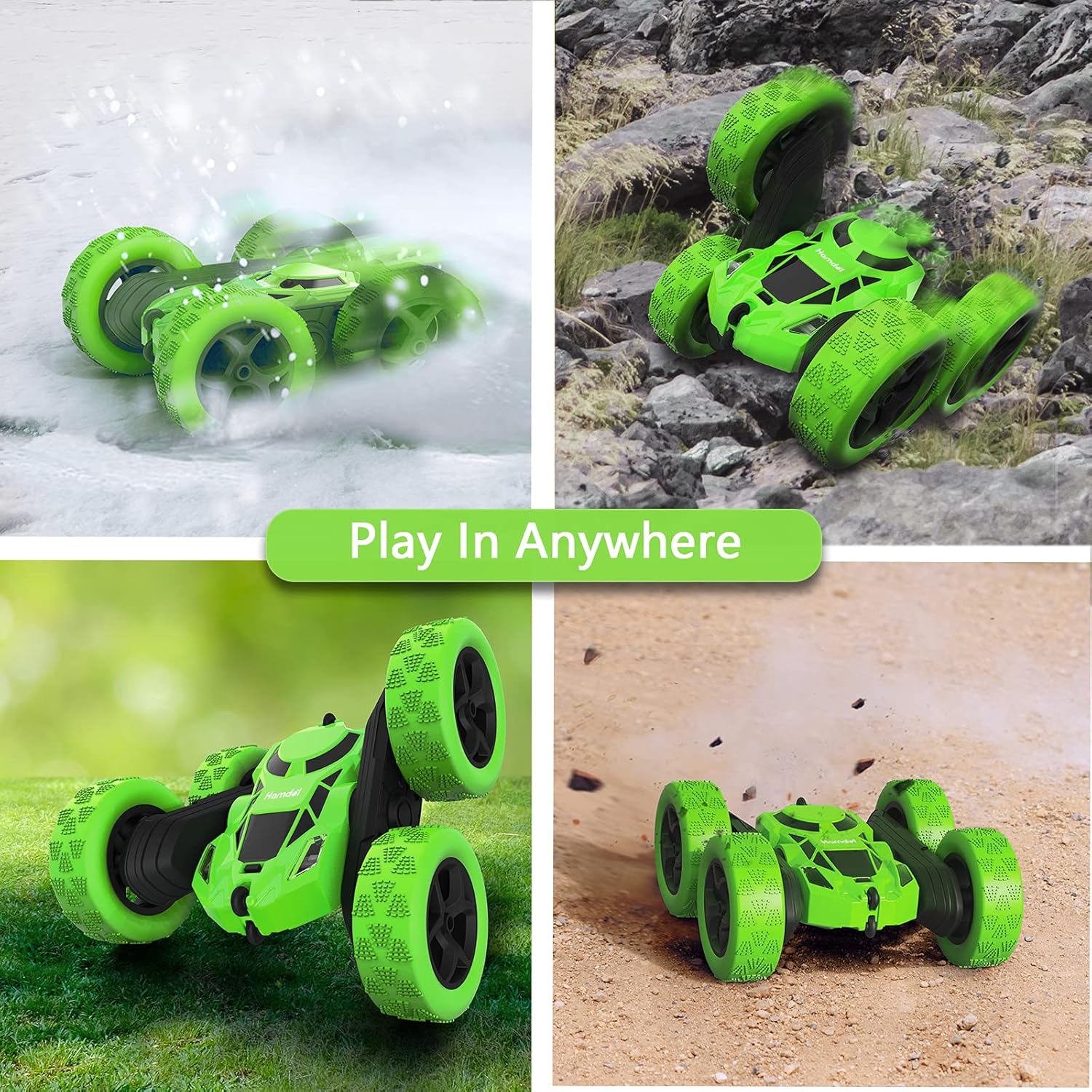 RC Stuntauto Kinderen 360° Rotatie – 4WD Dubbelzijdige Afstandsbediening Racewagen met LED Verlichting – Oplaadbaar Speelgoed Jongens Meisjes 6-12 Jaar