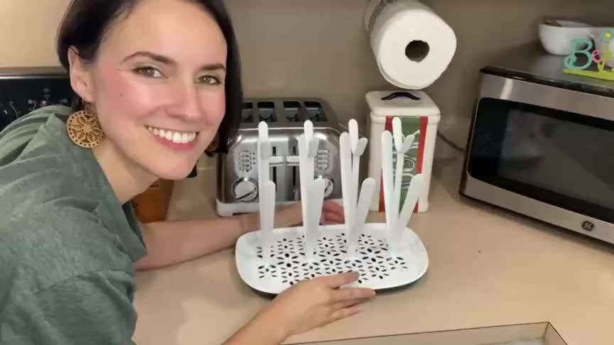 Super Ruimtebesparend Fles Droogrek | Veilig Droogrek met Handige Verwijderbare Waterlade Ideale Keukenaccessoire